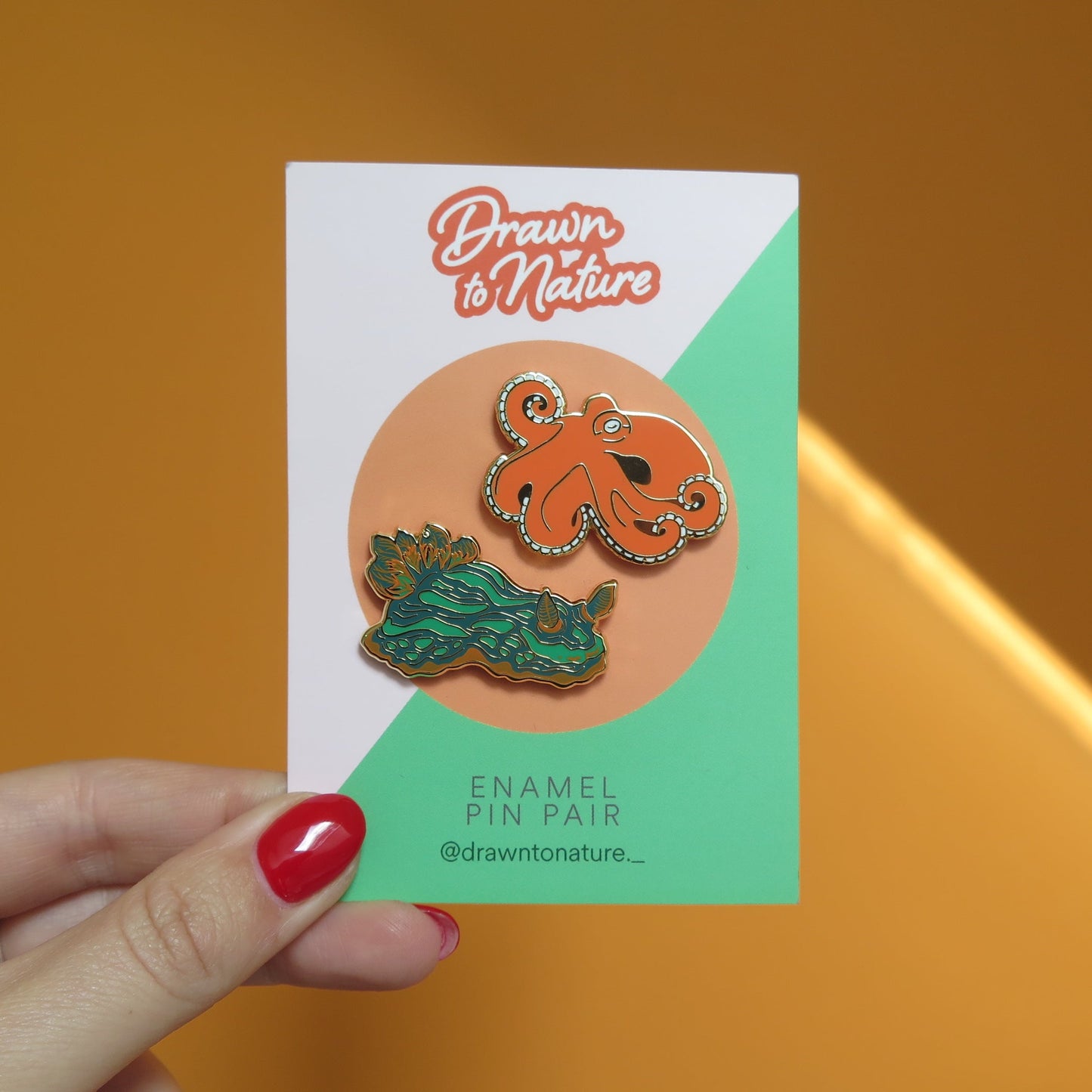 Sea Creature Enamel Pin Pair