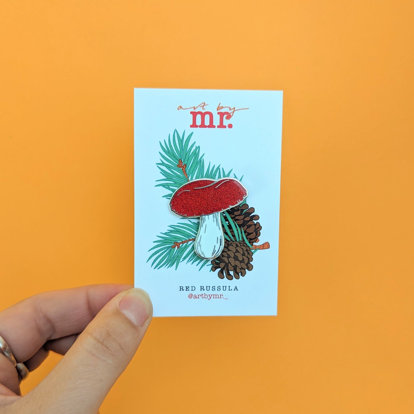 Red Russula Pin