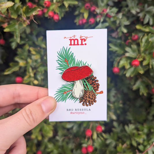 Red Russula Pin