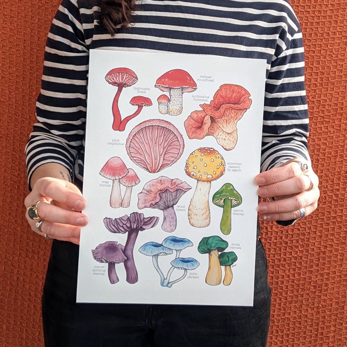 Rainbow Mushroom Print