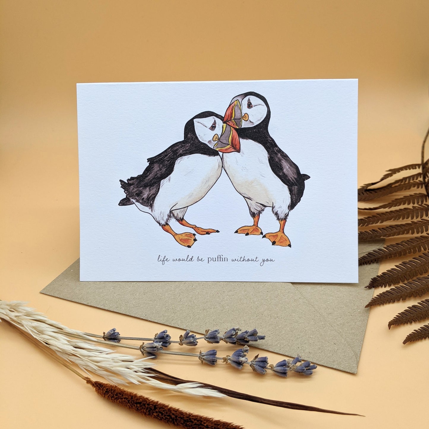 Life Would Be Puffin Without You Card