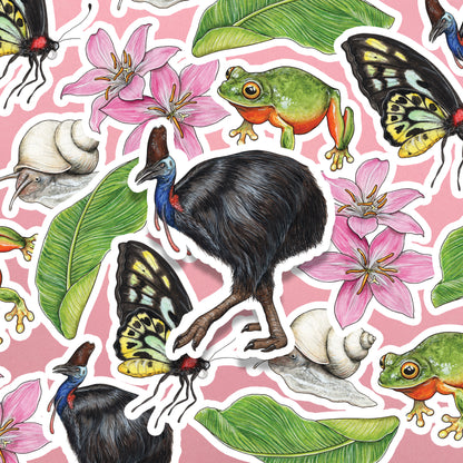 Australian Rainforest Sticker Pack - Set of 6