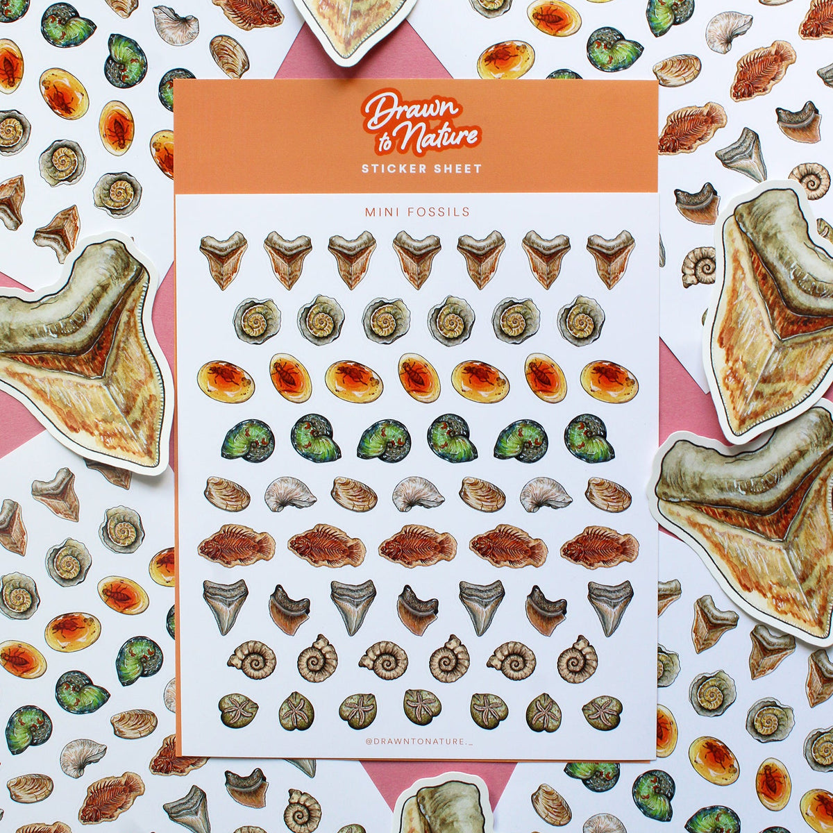 Mini Fossils Sticker Sheet