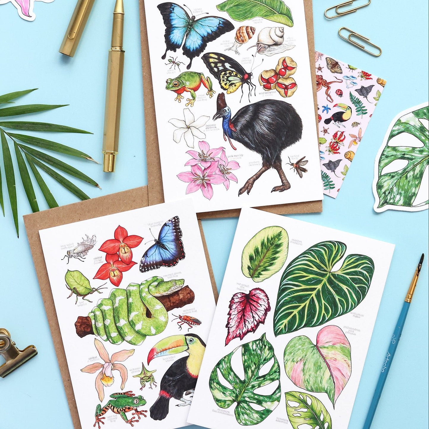 Tropical Leaves Card