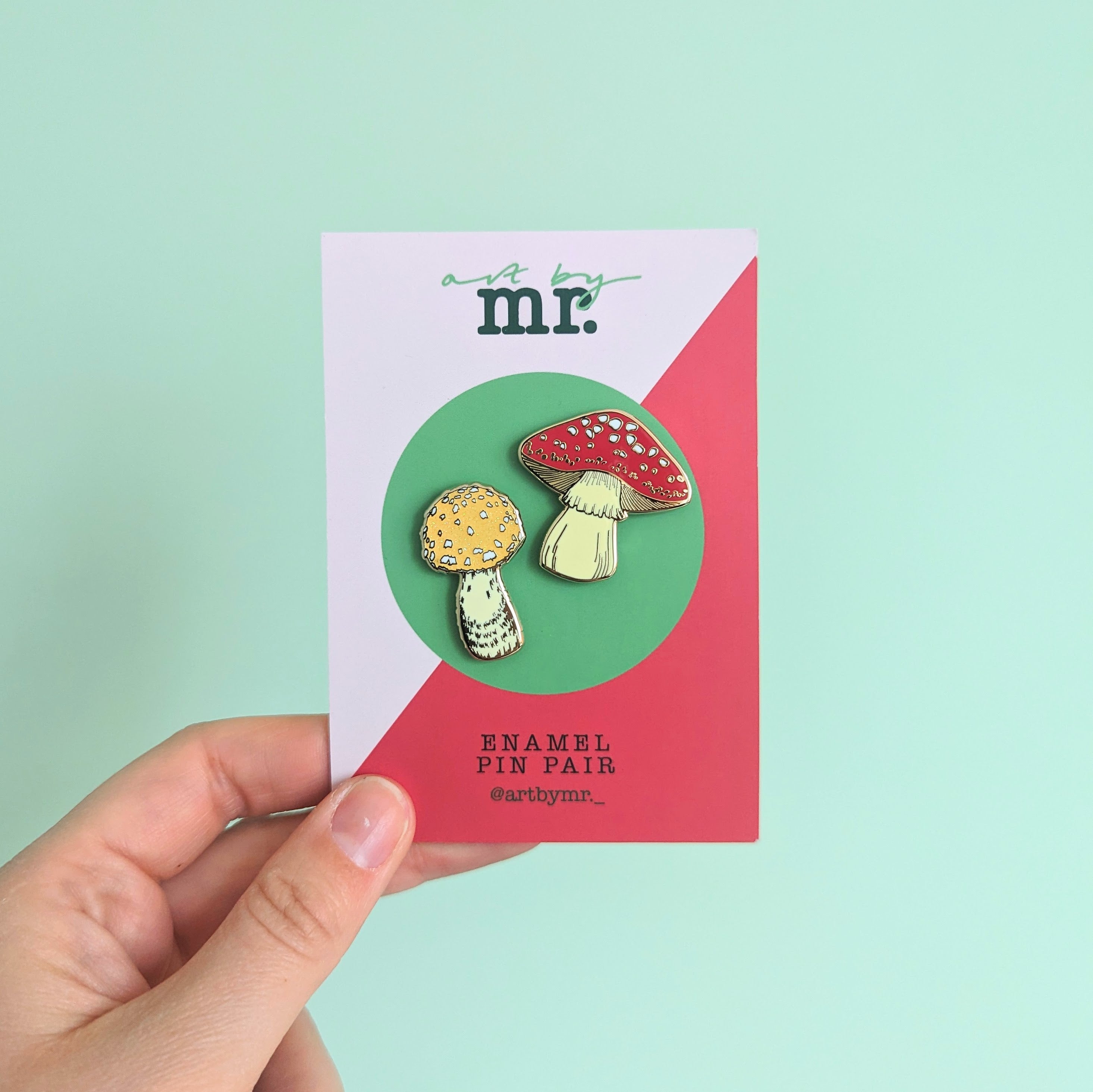 Mushroom Pin Pair – Drawn to Nature