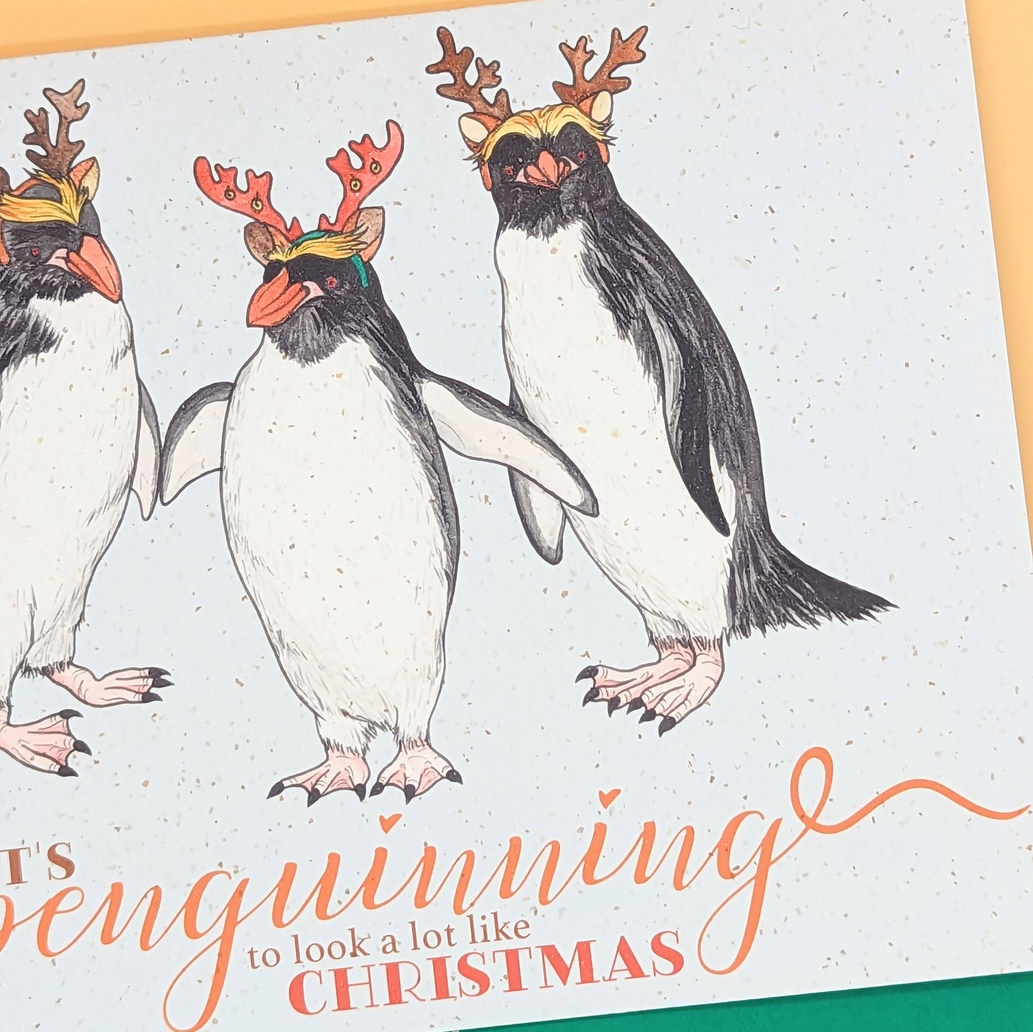 Penguin Christmas Card - Penguinning To Look A Lot Like Christmas