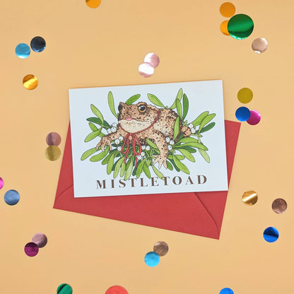 Toad Christmas Card - Mistletoad