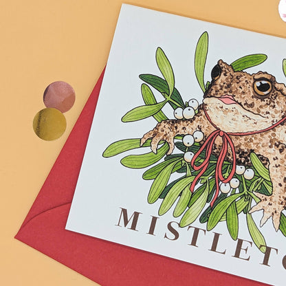 Toad Christmas Card - Mistletoad