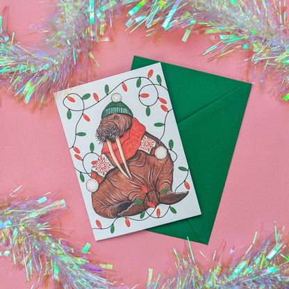 Walrus Christmas Card