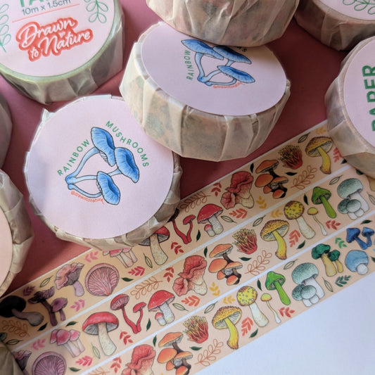 Rainbow Mushroom Washi Tape
