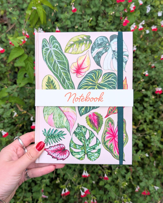 A5 Notebook - Tropical Leaves