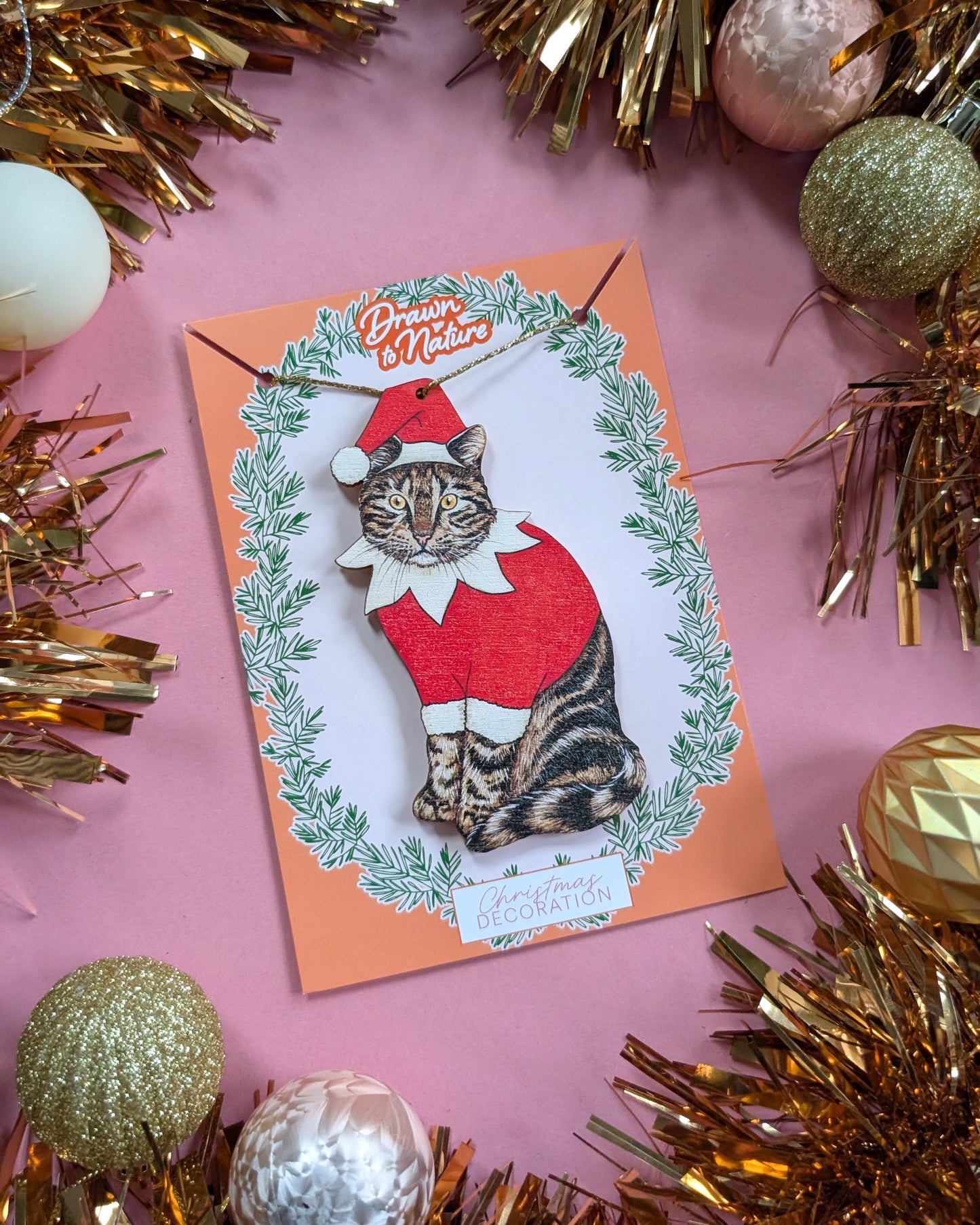 Tabby Cat Tree Decoration