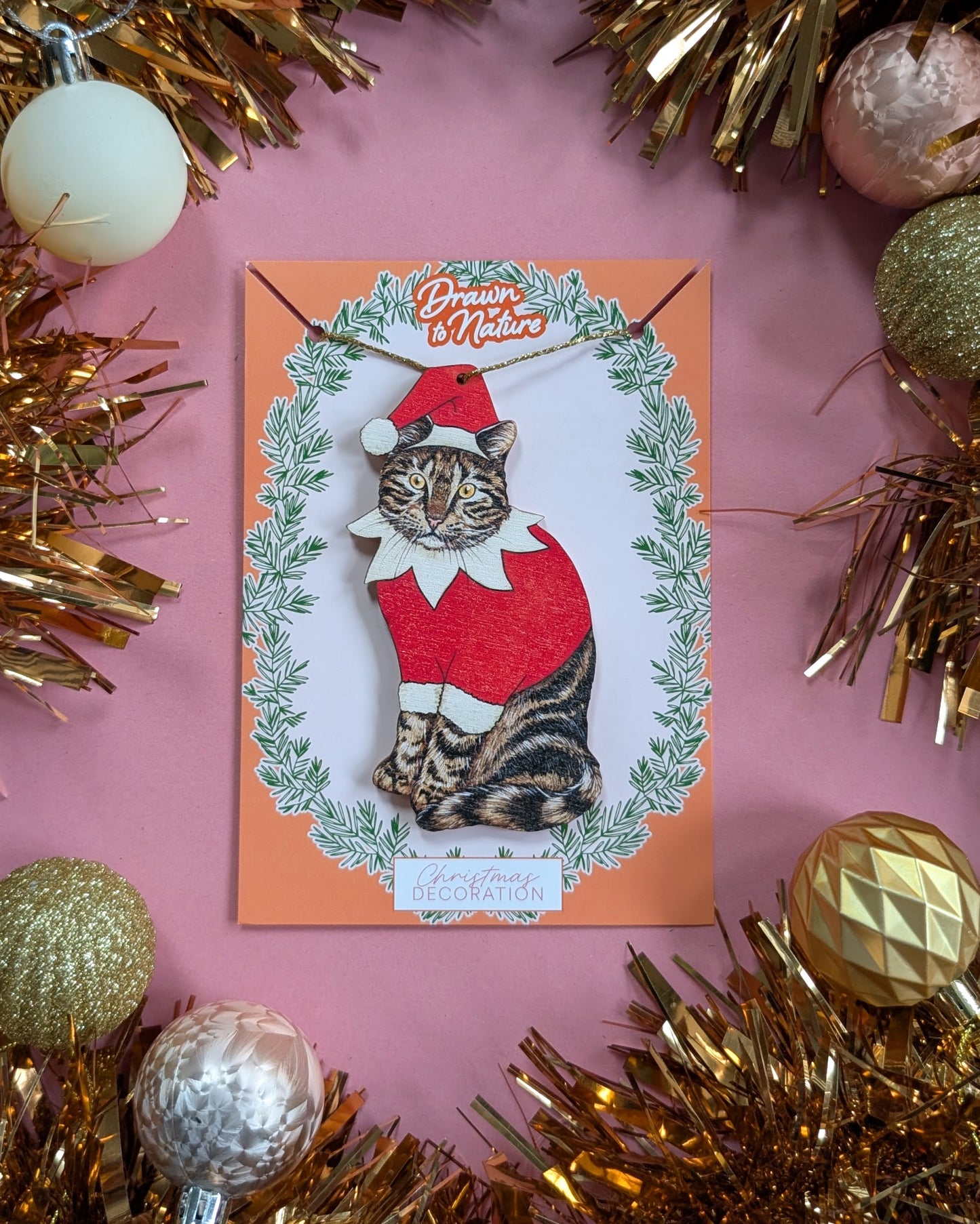 Tabby Cat Tree Decoration