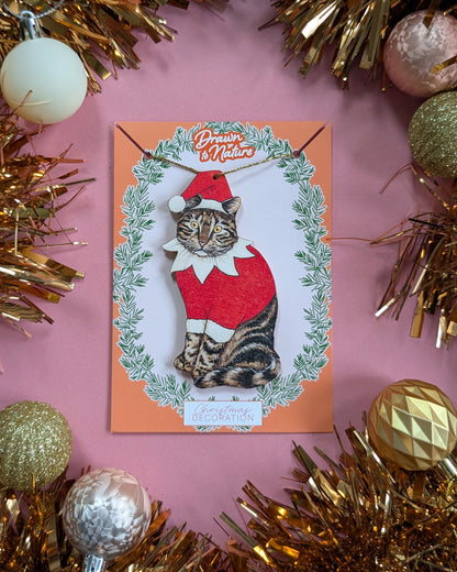 Tabby Cat Tree Decoration