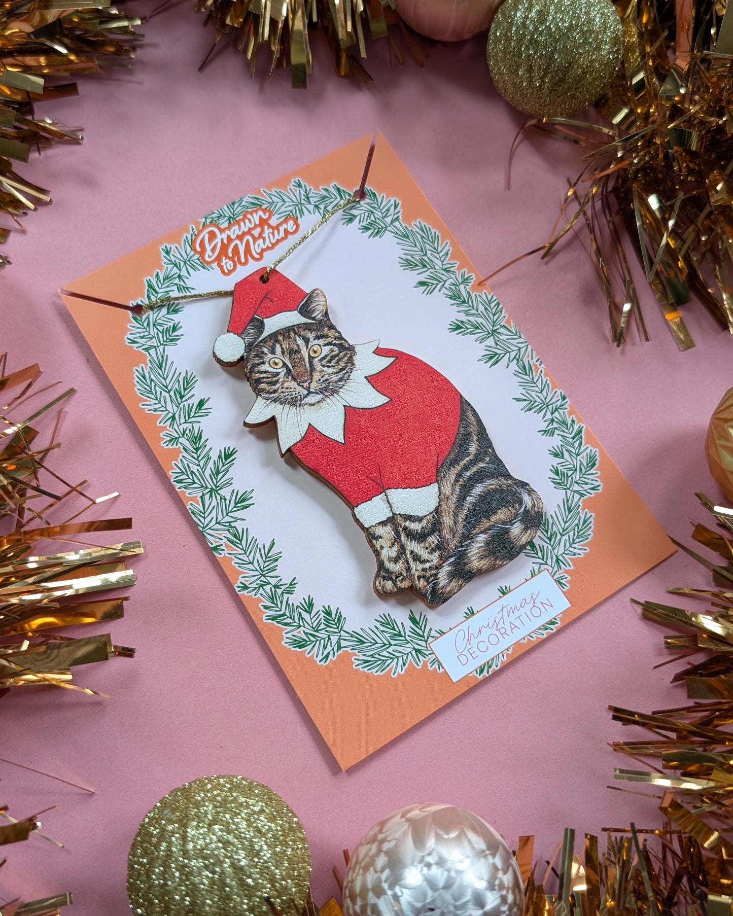 Tabby Cat Tree Decoration