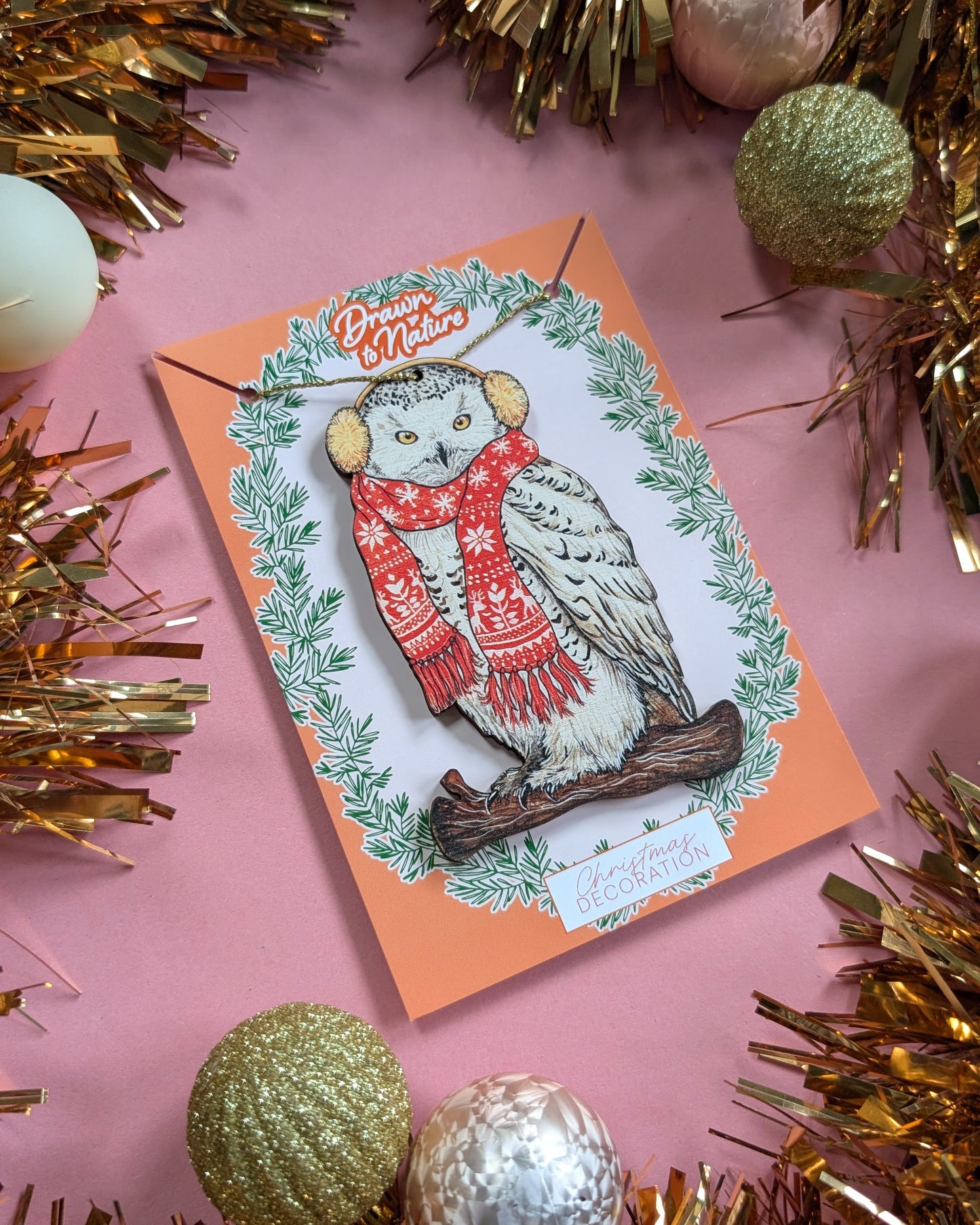 Snowy Owl Tree Decoration