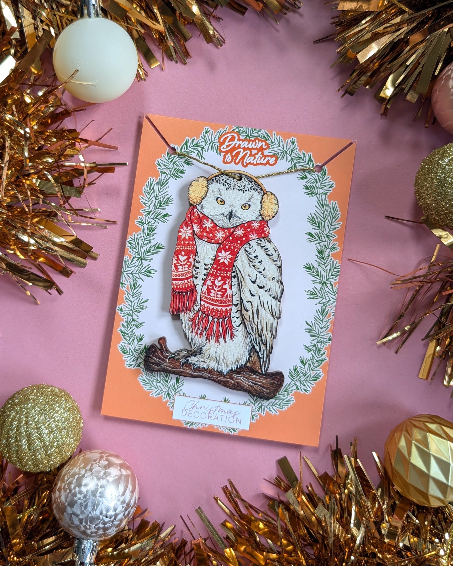 Snowy Owl Tree Decoration