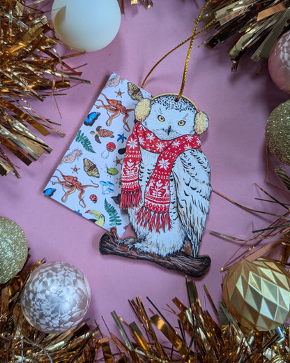 Snowy Owl Tree Decoration