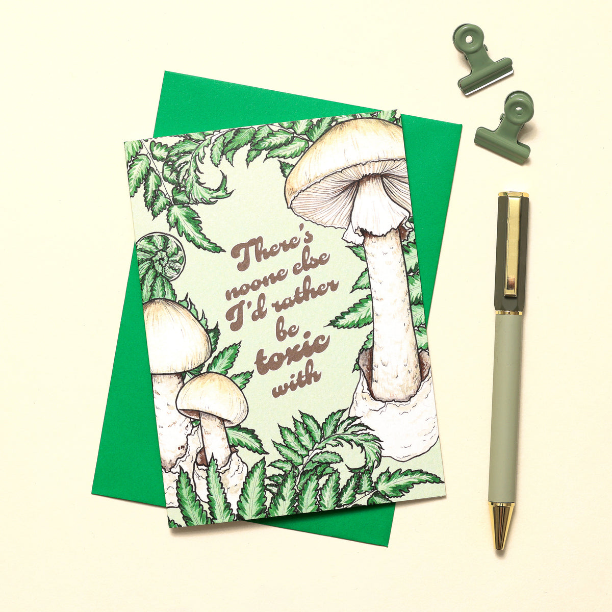 Toxic Mushroom Card - Death Cap Pun Card