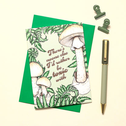 Toxic Mushroom Card - Death Cap Pun Card