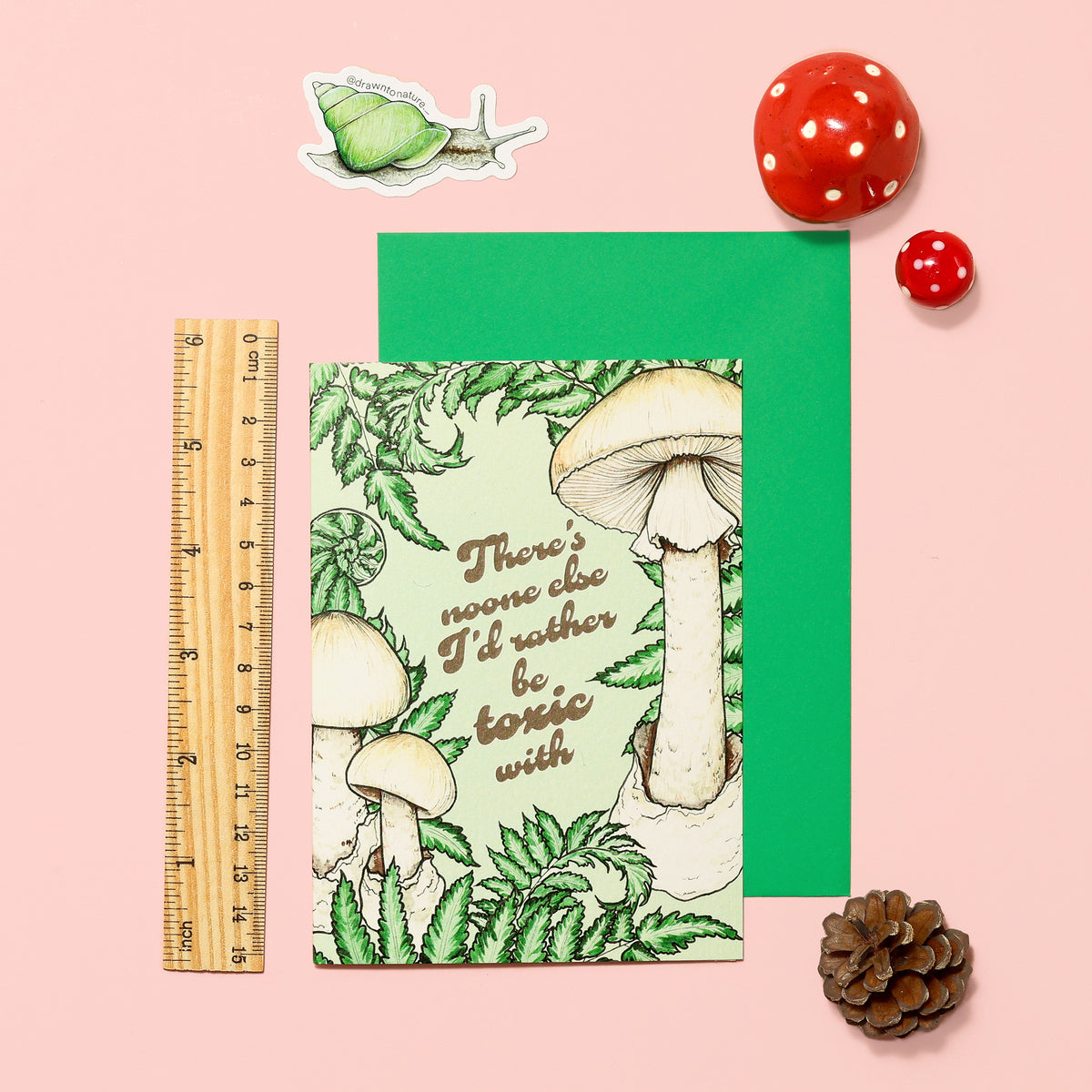 Toxic Mushroom Card - Death Cap Pun Card
