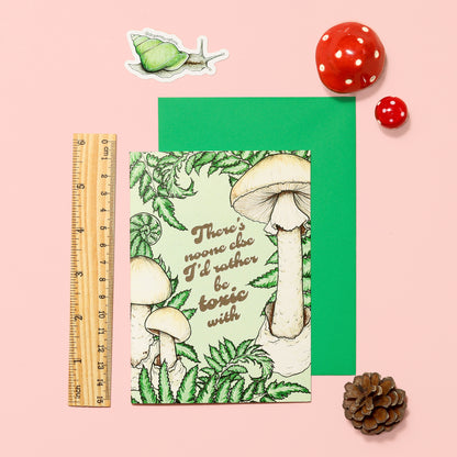 Toxic Mushroom Card - Death Cap Pun Card