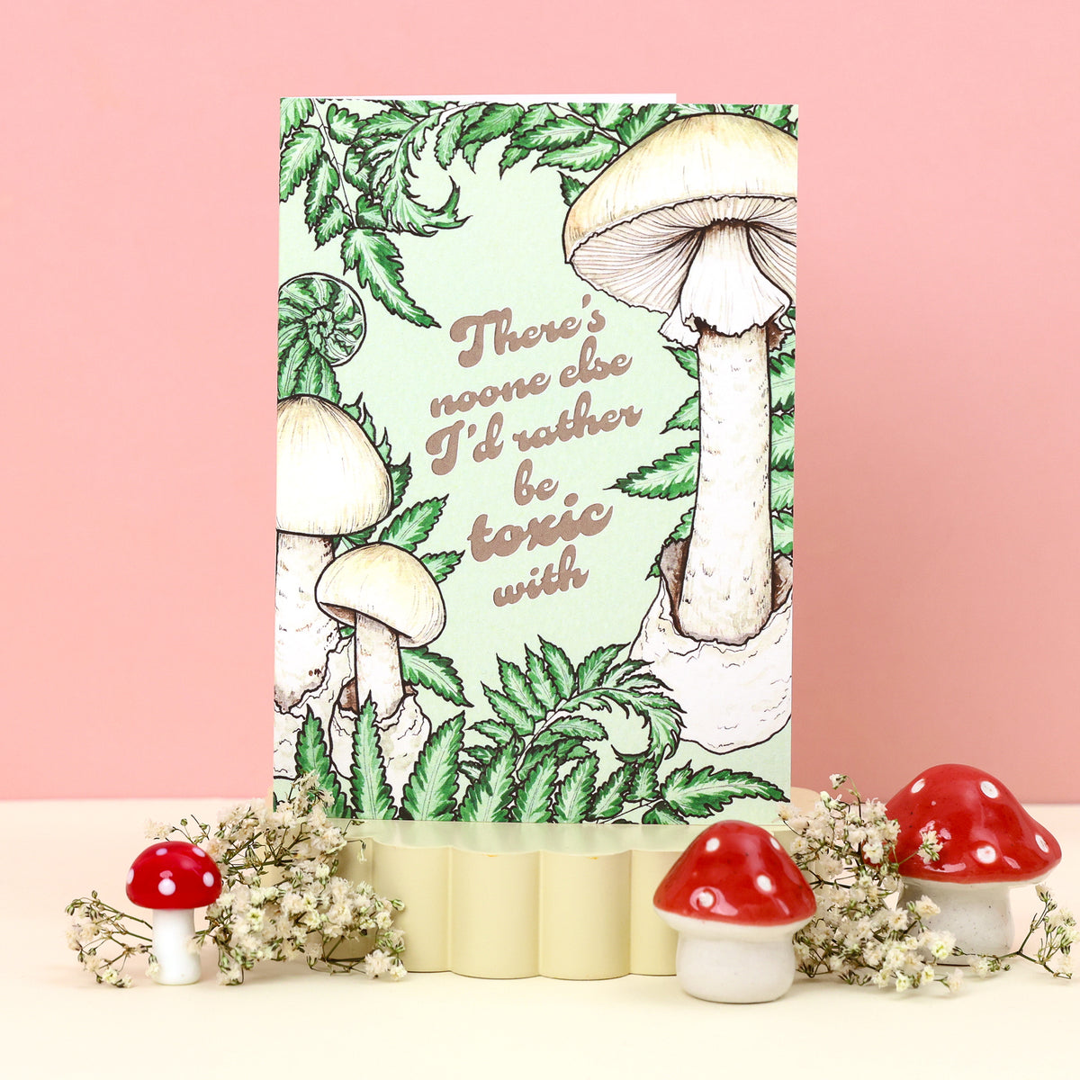 Toxic Mushroom Card - Death Cap Pun Card