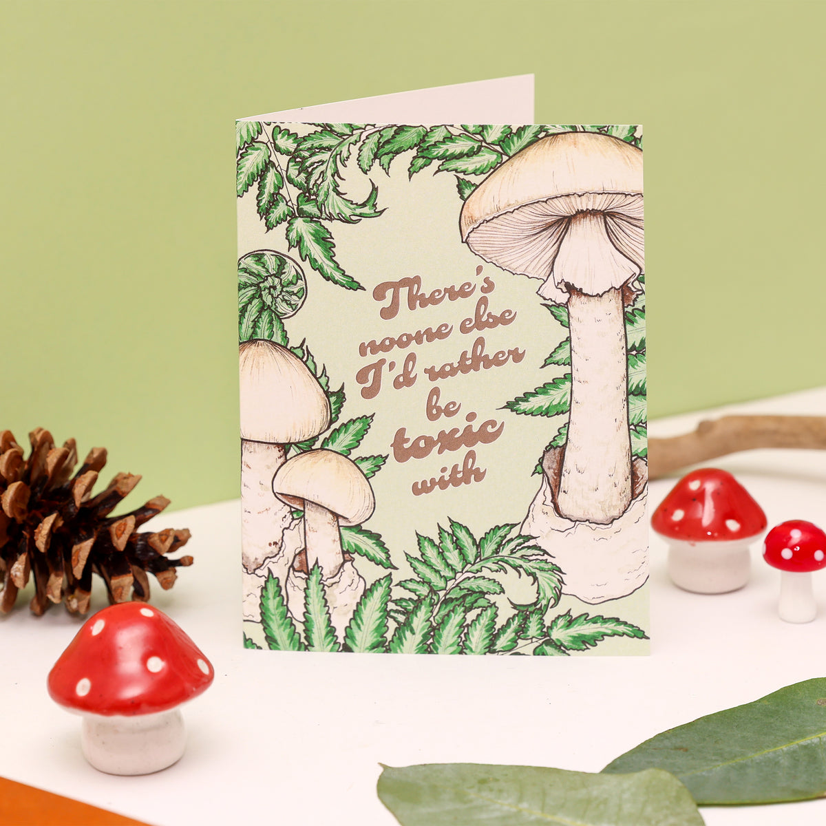Toxic Mushroom Card - Death Cap Pun Card