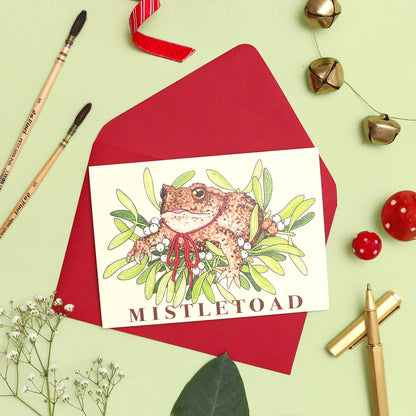 Toad Christmas Card - Mistletoad