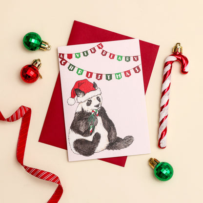 Panda Christmas Card -  A Very Beary Christmas