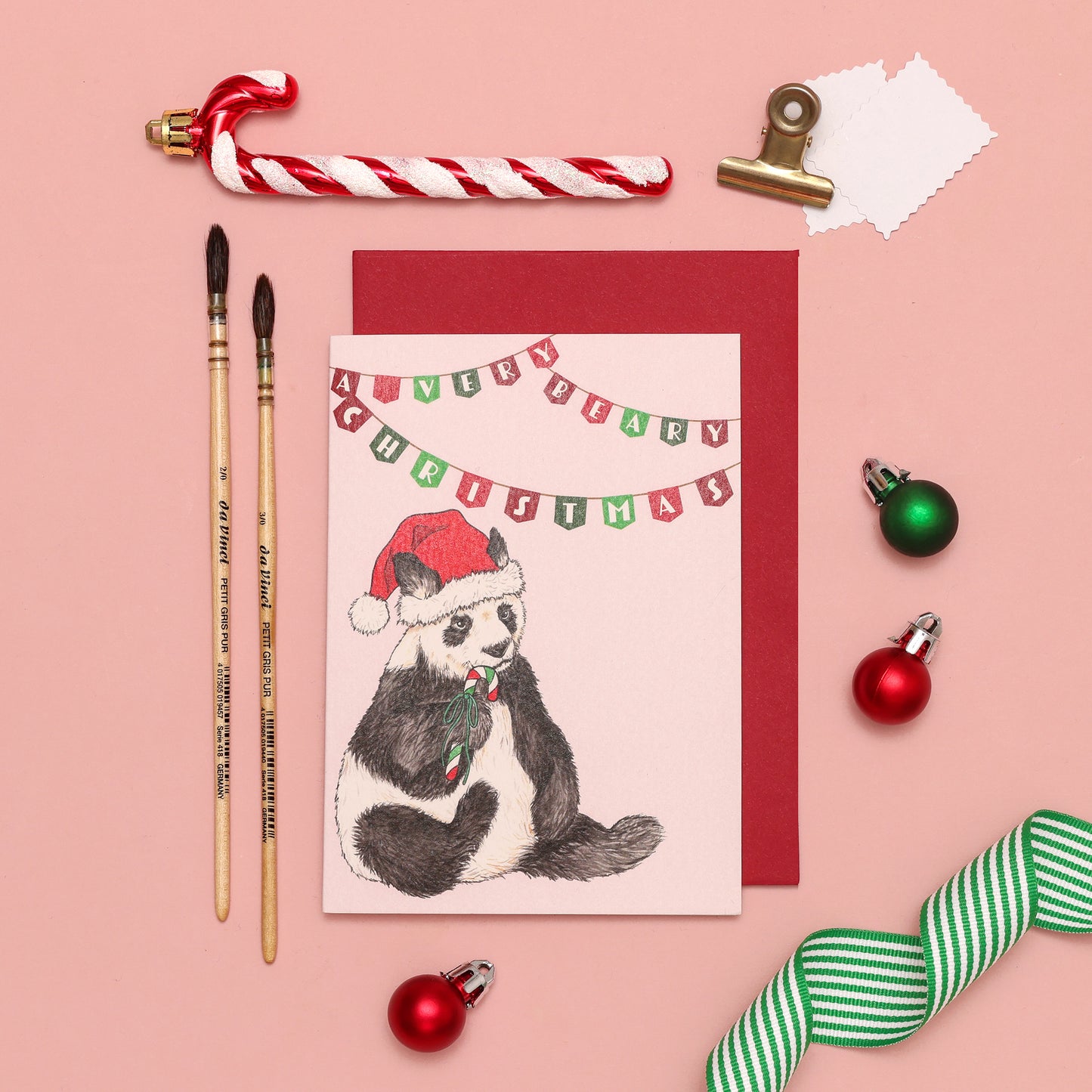 Panda Christmas Card -  A Very Beary Christmas