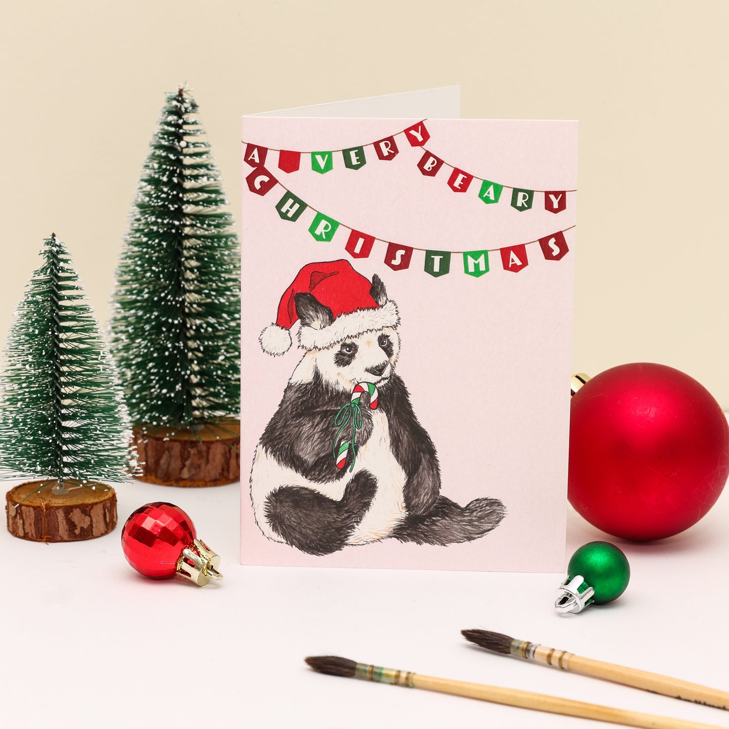 Panda Christmas Card -  A Very Beary Christmas
