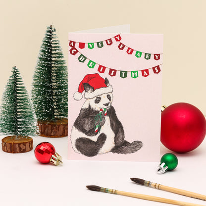 Panda Christmas Card -  A Very Beary Christmas