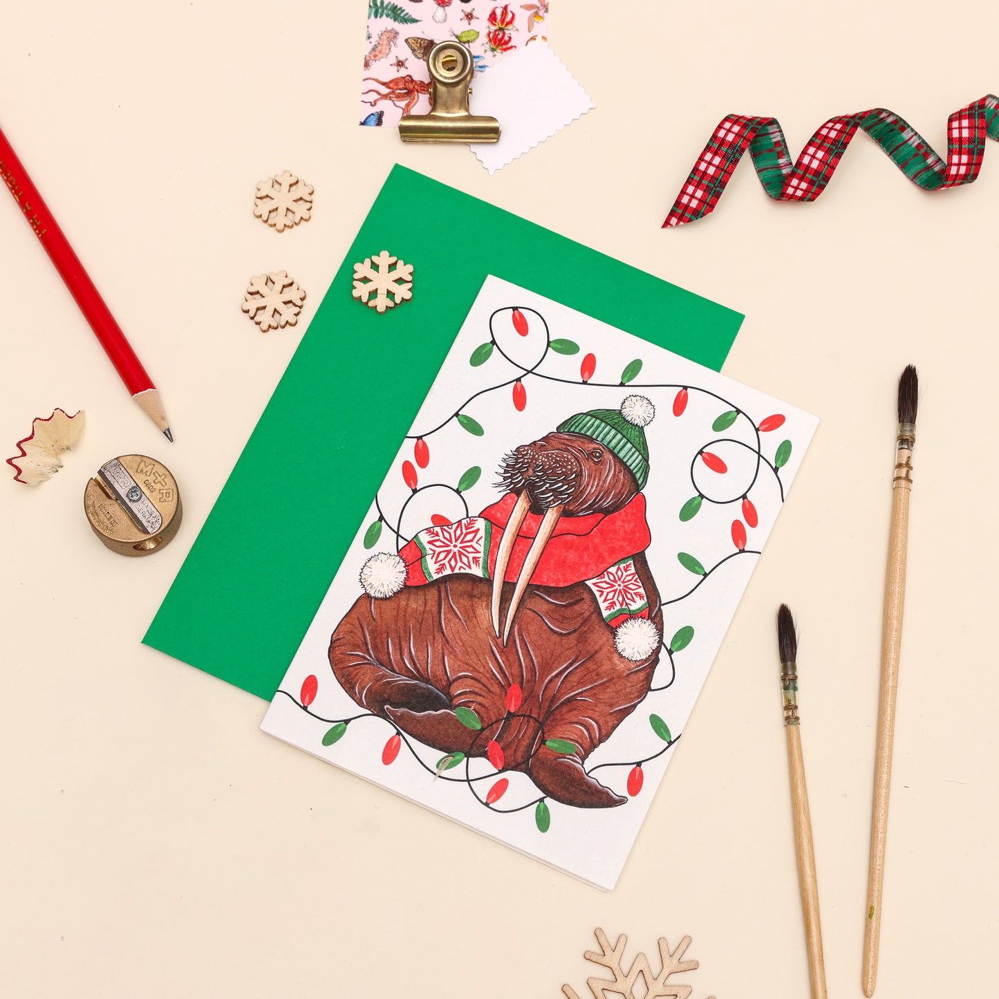 Walrus Christmas Card