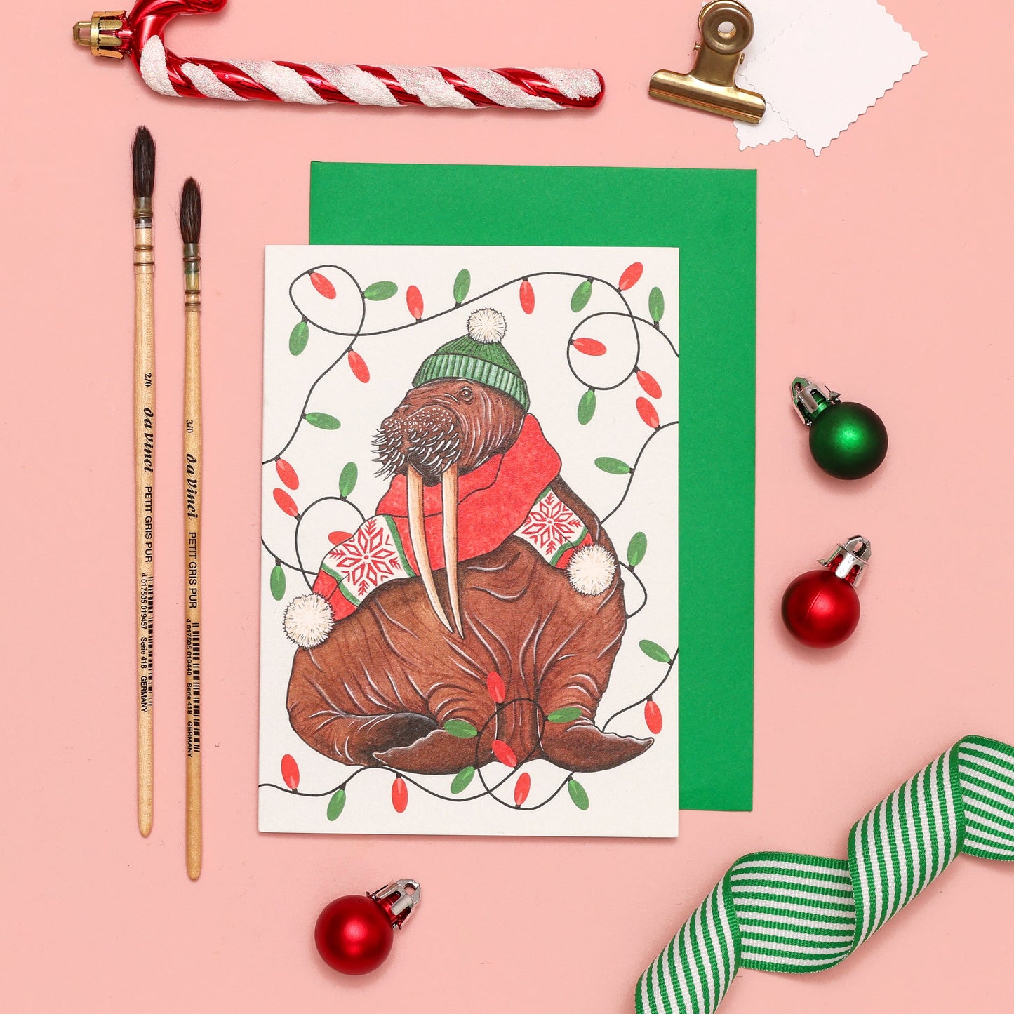 Walrus Christmas Card