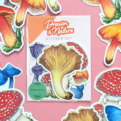 Mushrooms II Sticker Pack - Set of 6